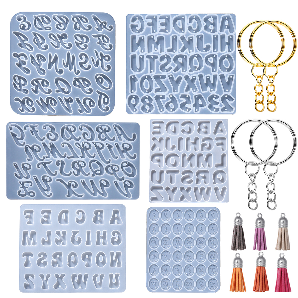 Resin Pigment Set - Alphabet Epoxy Resin Silicone Mold Letter