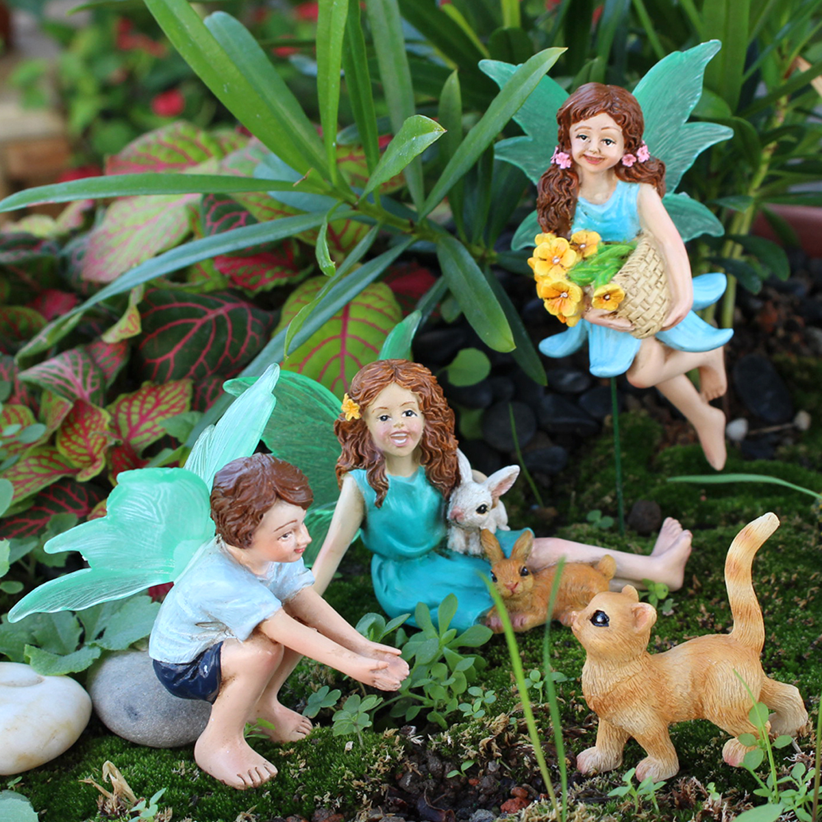 Resin Craft Ideas - 4pc Flower Fairy and Animal Party,