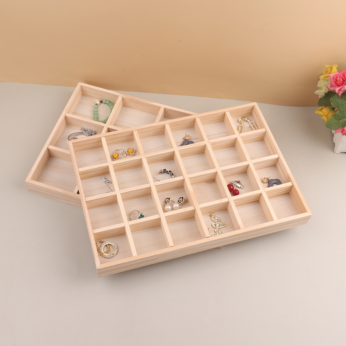 Wood Ring Blank - Wooden Jewelry Display Stackable Exquisite Jewellery