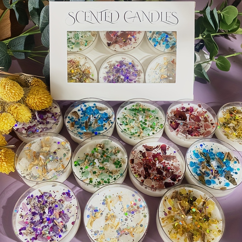 Dried Flower Bulk - Set of 6 Scented Candles Fragrance