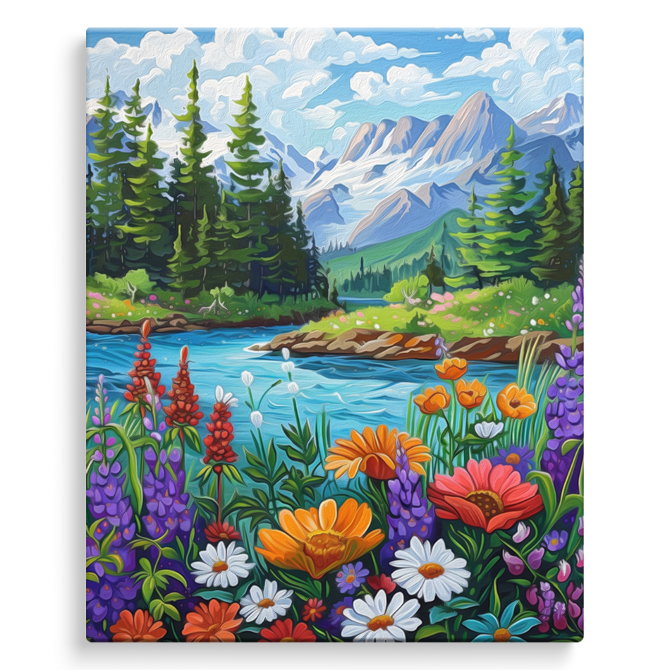 Resin Craft Ideas - 2026-Paint By Numbers,Scenic Flower Balloon Mountain,Arts