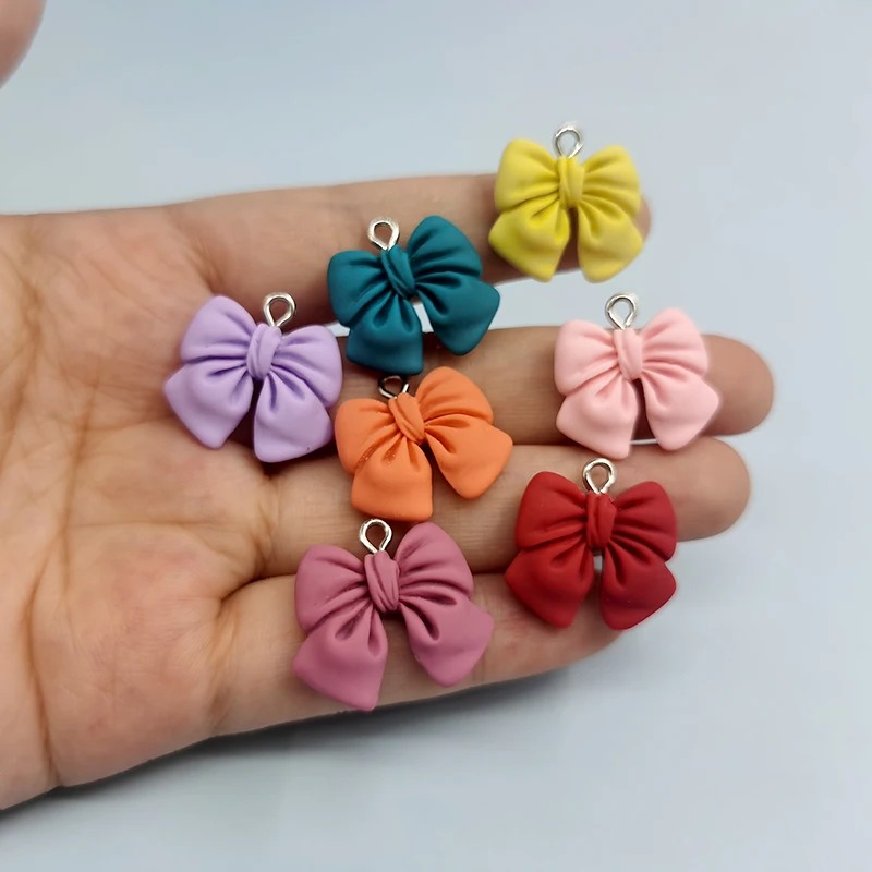 Flower Preservation Resin - 10pcs Small Colorful Bowknot Flowers Resin