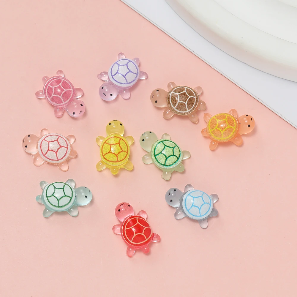 Crafting Resin - 10pcs/lot Mini Resin Sea Turtles Glow