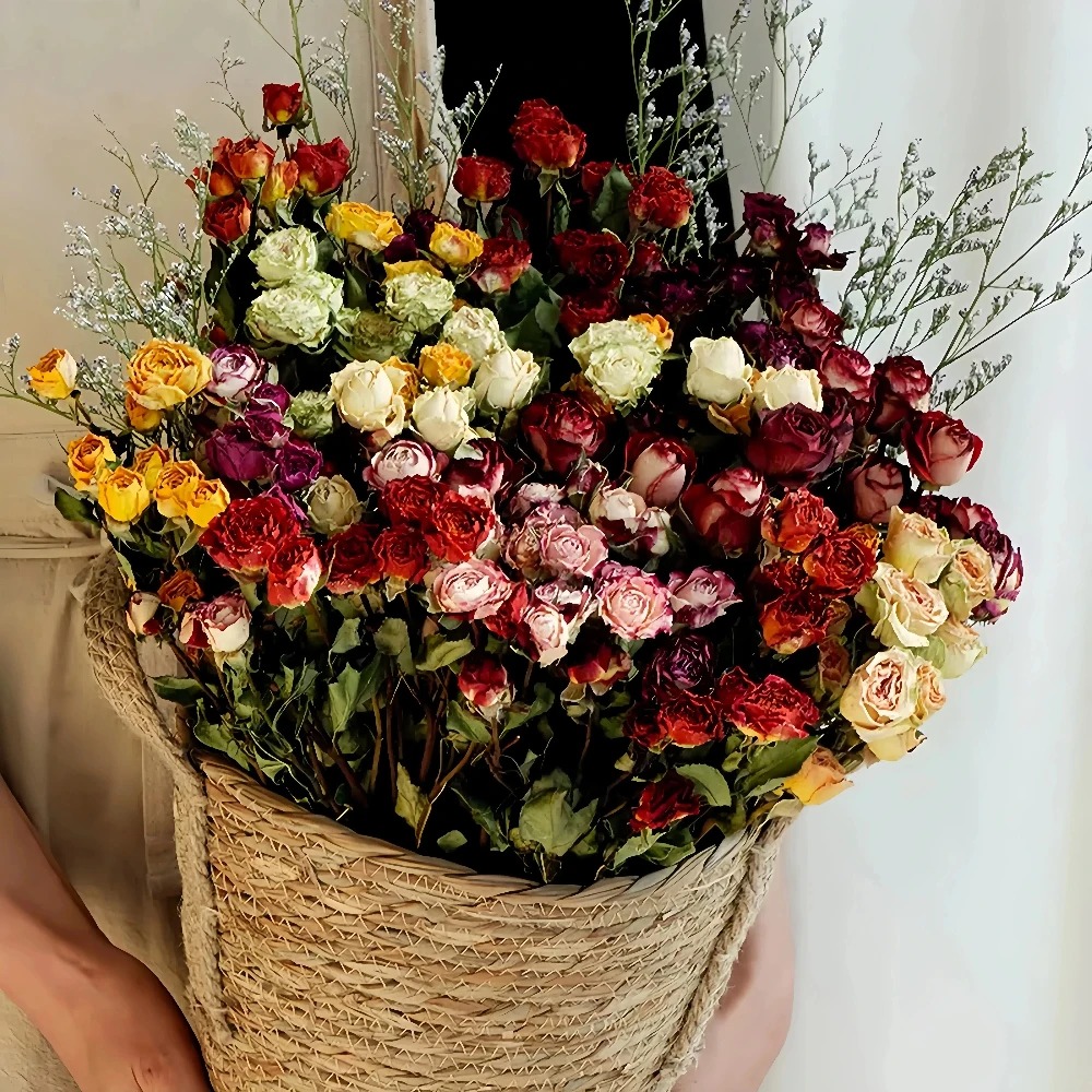 Dried Flower Bulk - a lot Small Rose, Decorative Natural