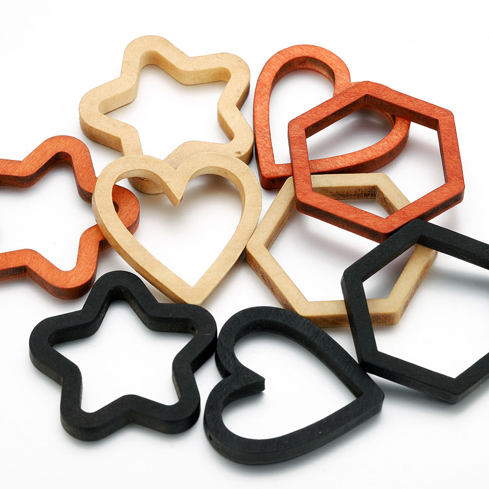 10pcs Wood Heart Square Silico - Resin Crafts 리뷰 및 가격