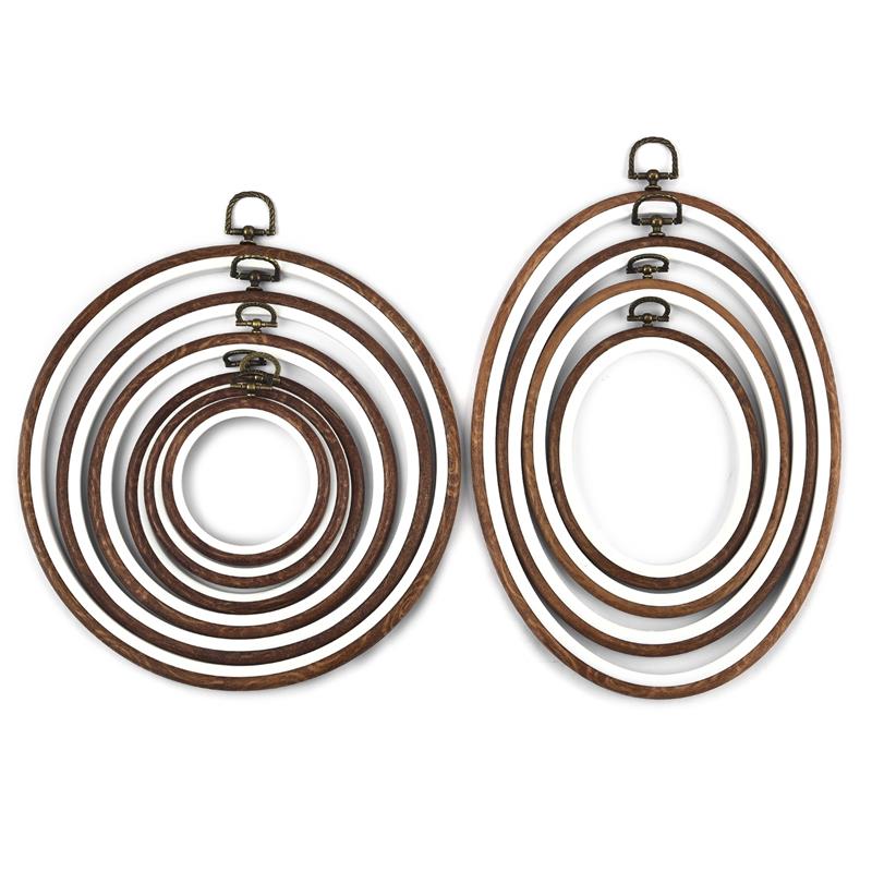 Round Oval Wooden Color Embroi - Wood Ring Blank 리뷰 및 가격