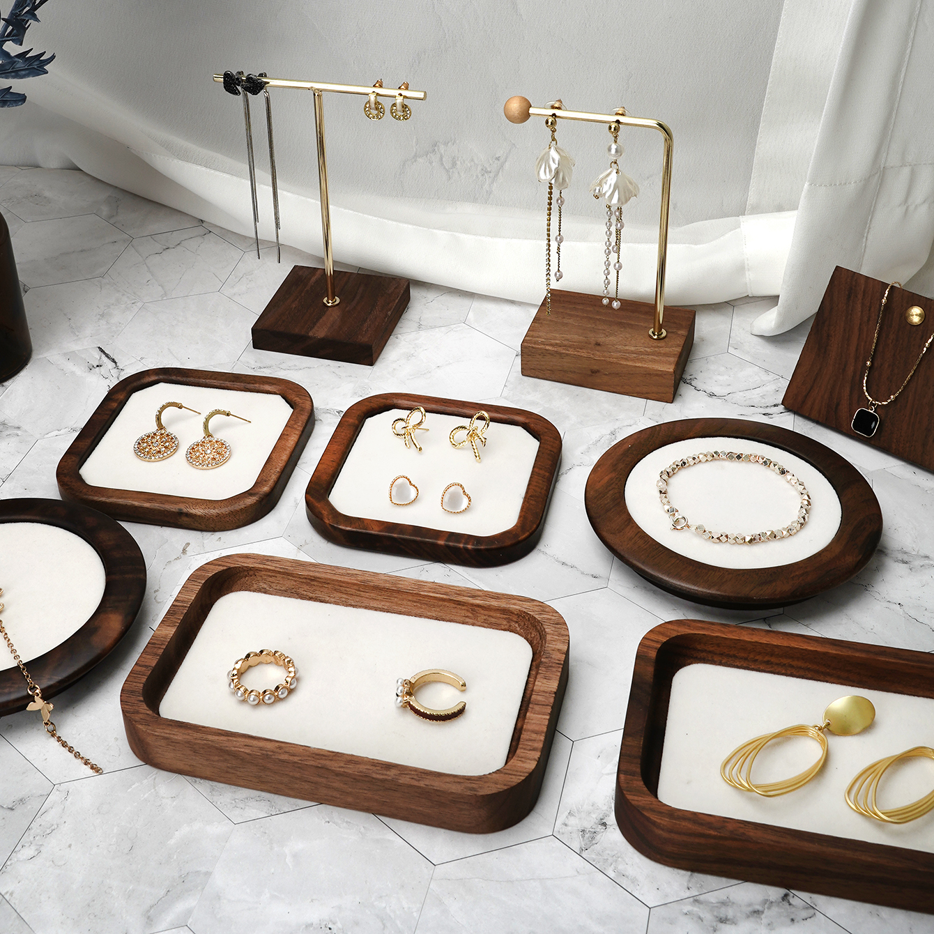 Solid Wood Jewelry Tray Bracel - Wood Ring Blank 리뷰 및 가격