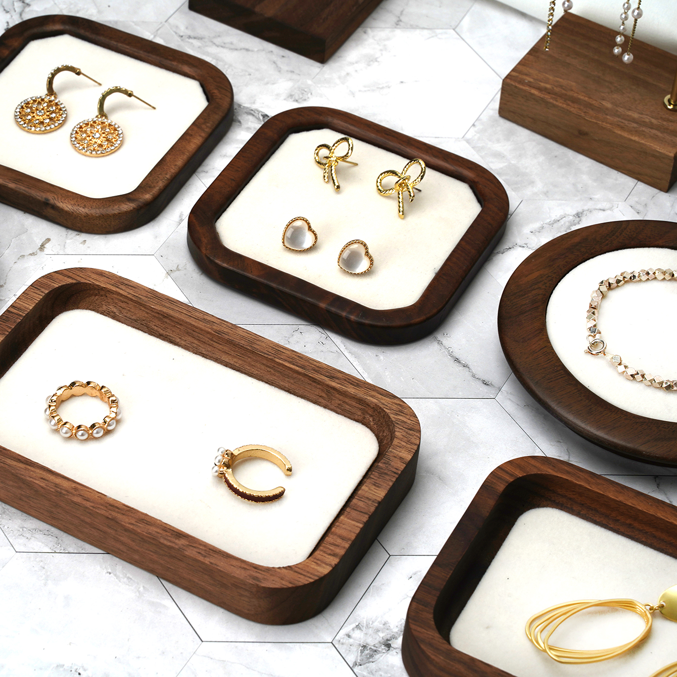 Solid Wood Jewelry Tray Bracel - Wood Ring Blank 리뷰 및 가격