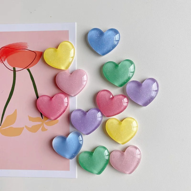 Mini Shiny Heart Resin Charms  - Resin Craft Supplies 리뷰 및 가격