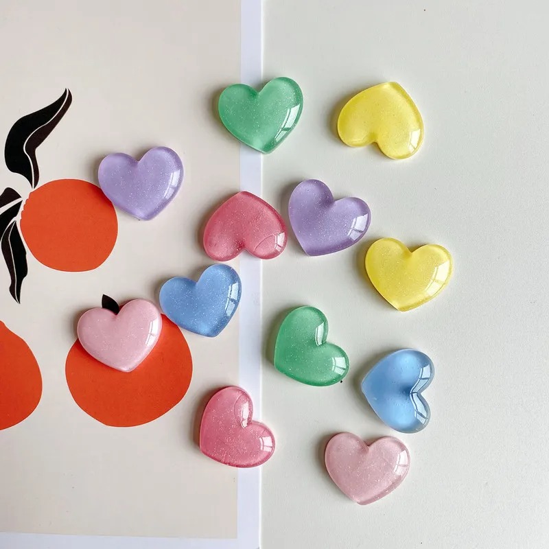 Mini Shiny Heart Resin Charms  - Resin Craft Supplies 리뷰 및 가격