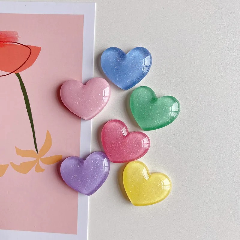 Mini Shiny Heart Resin Charms  - Resin Craft Supplies 리뷰 및 가격