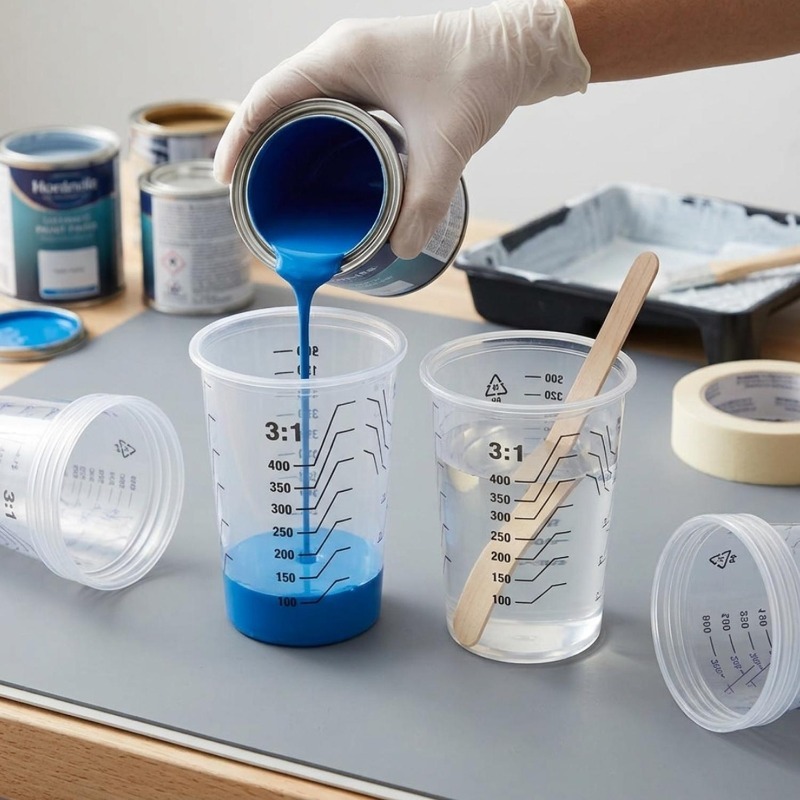 Transparent Plastic Measuring  - Mixing Cup Silicone 리뷰 및 가격