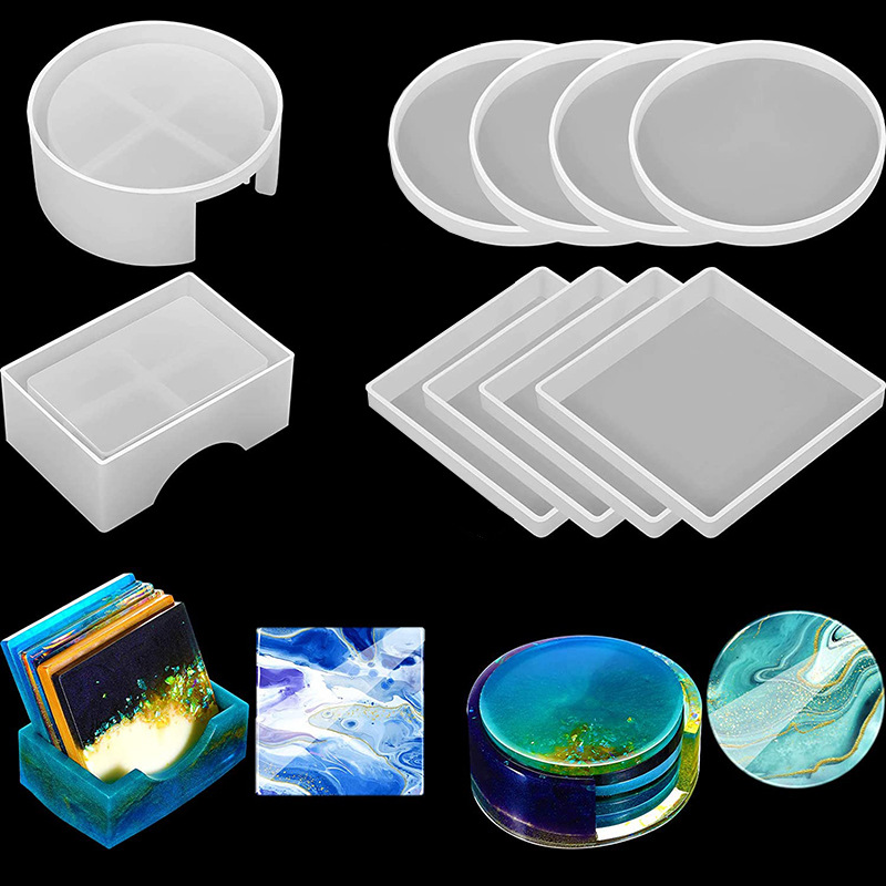 5Pcs/Set DlY Epoxy Resin Cup C - Coaster Mold Round 리뷰 및 가격