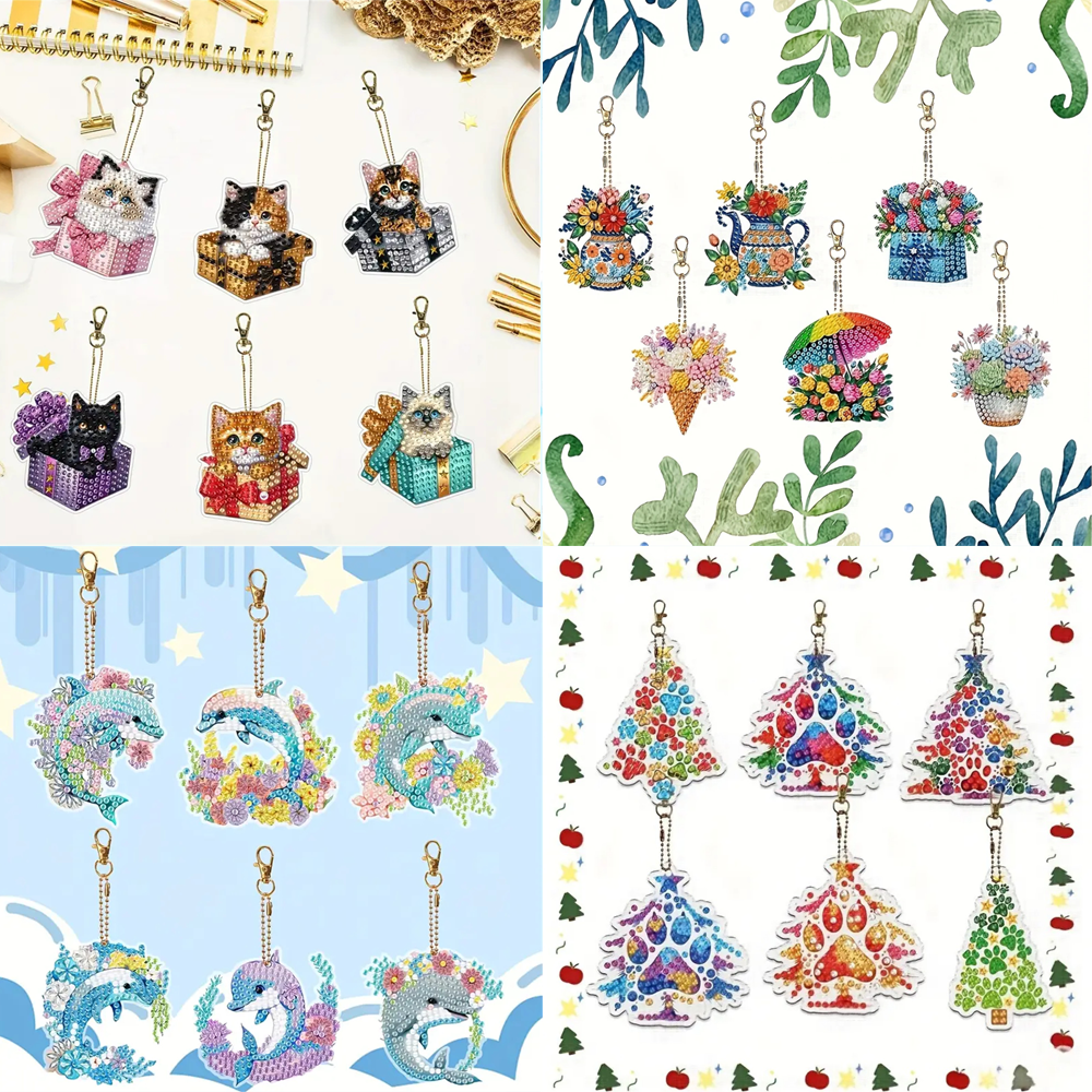 6-piece DIY Diamond Keychain - - Resin Craft Ideas 리뷰 및 가격
