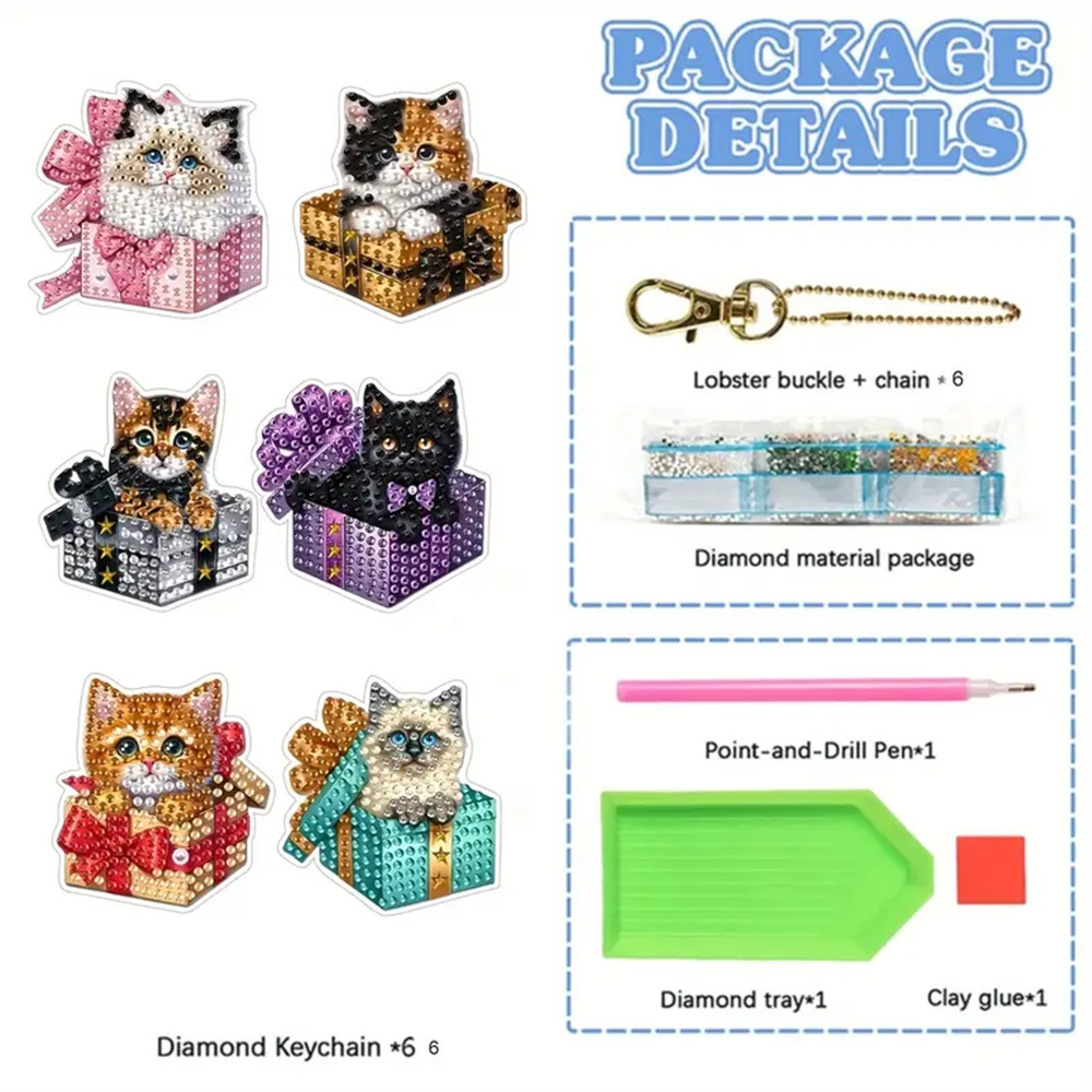 6-piece DIY Diamond Keychain - - Resin Craft Ideas 리뷰 및 가격