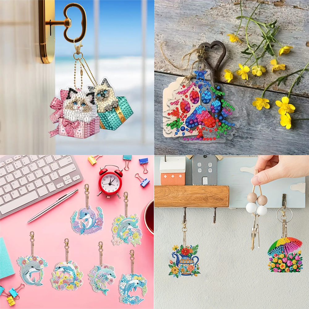 6-piece DIY Diamond Keychain - - Resin Craft Ideas 리뷰 및 가격