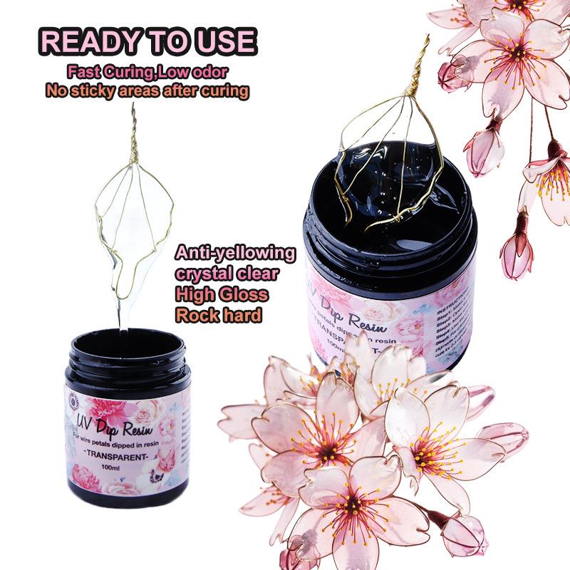 100ml UV DIP Resin Glue For Wi - Flower Preservation Resin 리뷰 및 가격