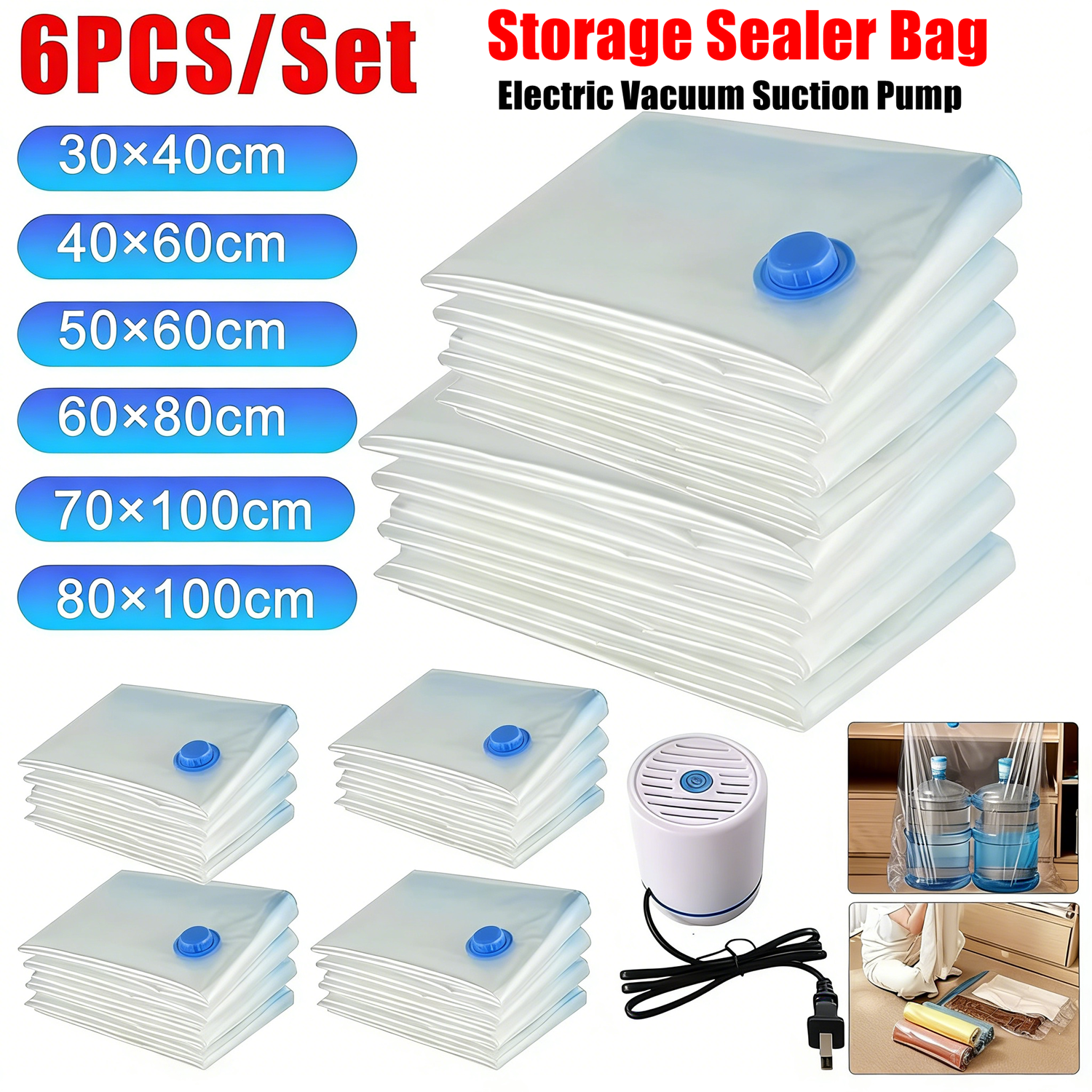 7 Sizes Reusable Vacuum Bags w - Vacuum Chamber Small 리뷰 및 가격