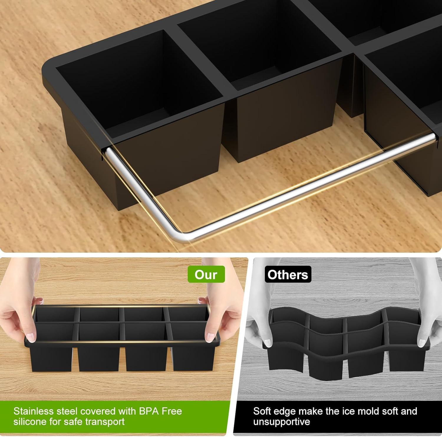 Large Silicone Ice Cube Tray M - Silicone Mold Tray 리뷰 및 가격