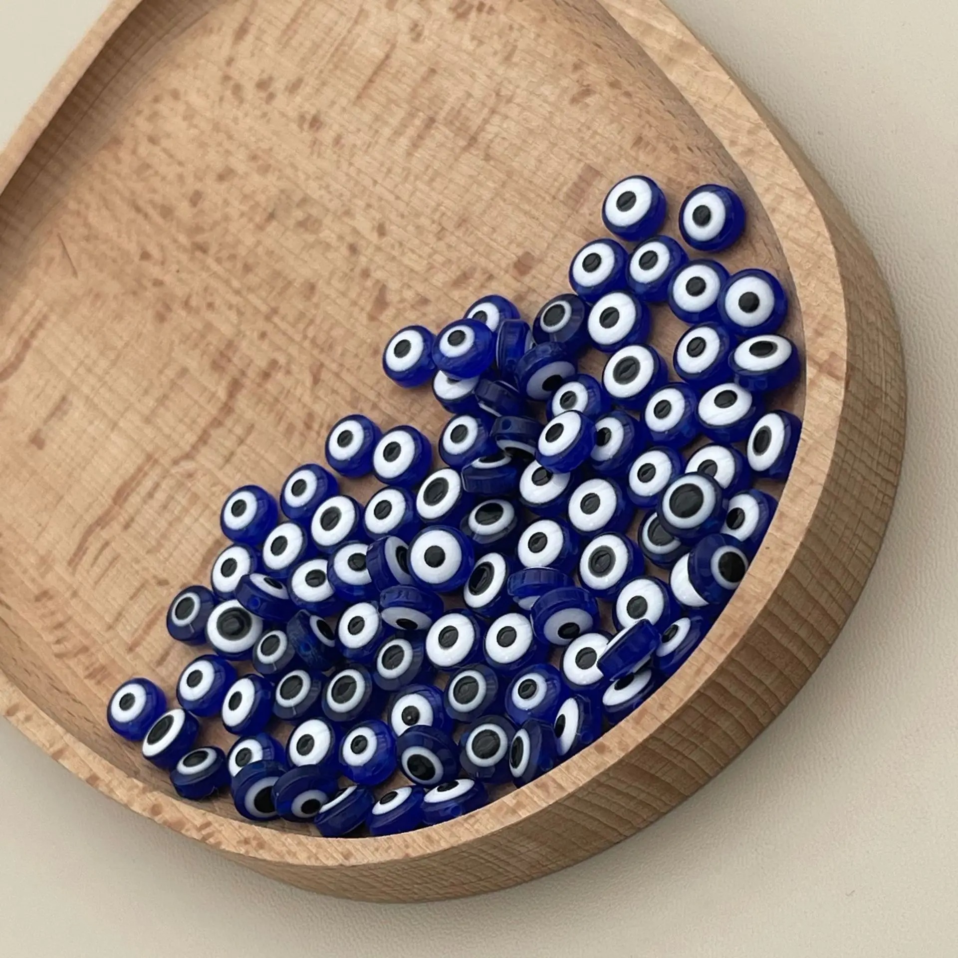 200pcs 8mm Blue Evil Eye Beads - Resin Craft Projects 리뷰 및 가격