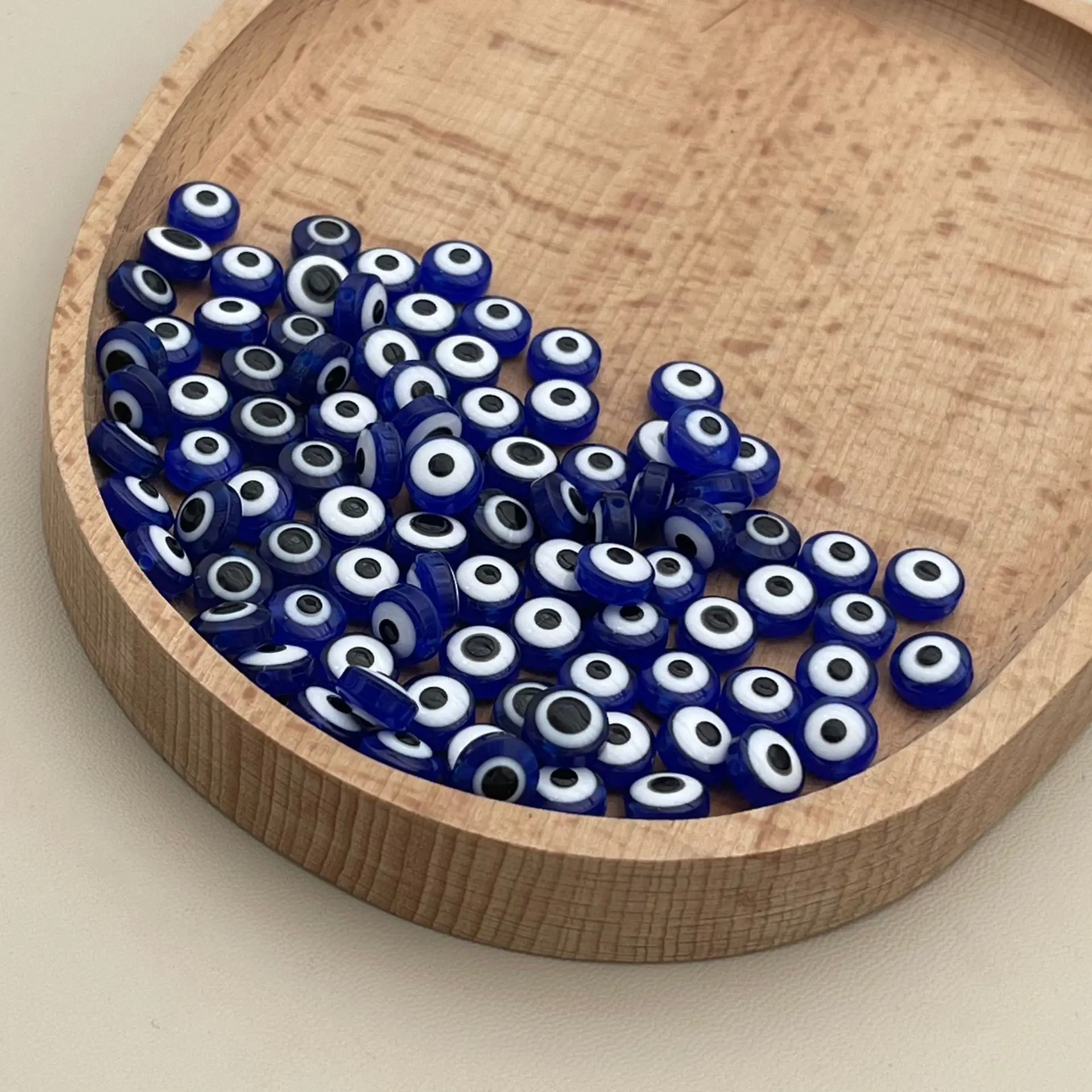 200pcs 8mm Blue Evil Eye Beads - Resin Craft Projects 리뷰 및 가격