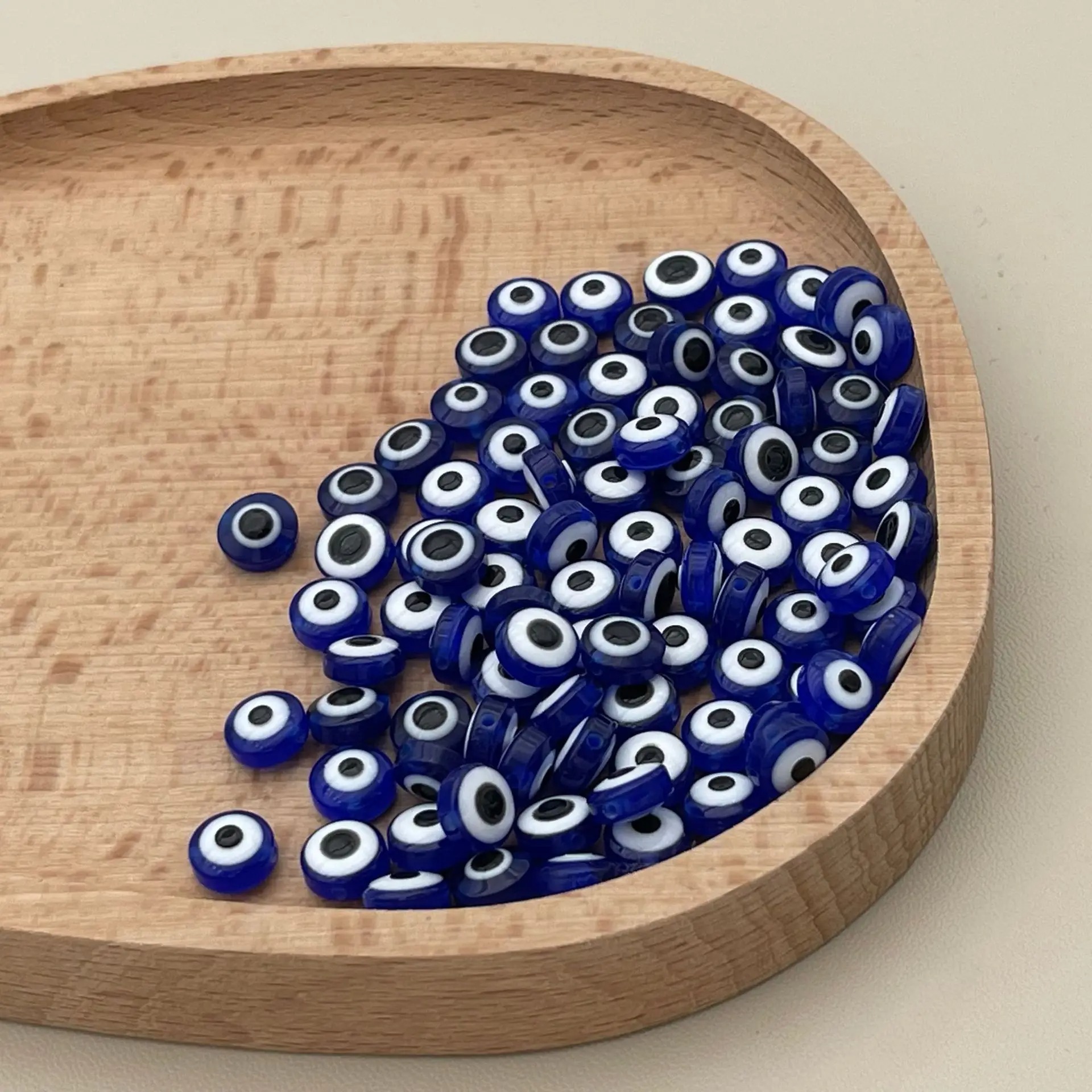 200pcs 8mm Blue Evil Eye Beads - Resin Craft Projects 리뷰 및 가격