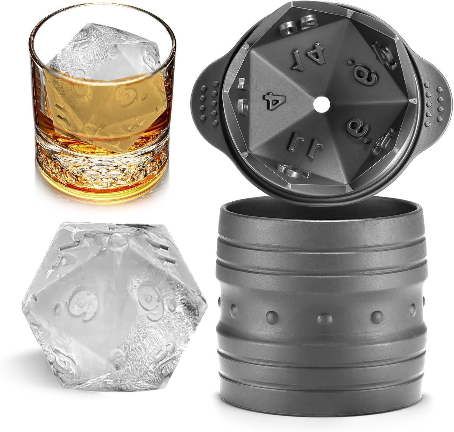 D20 Dice Ice Mold for DND Game - Silicone Mold Tray 리뷰 및 가격