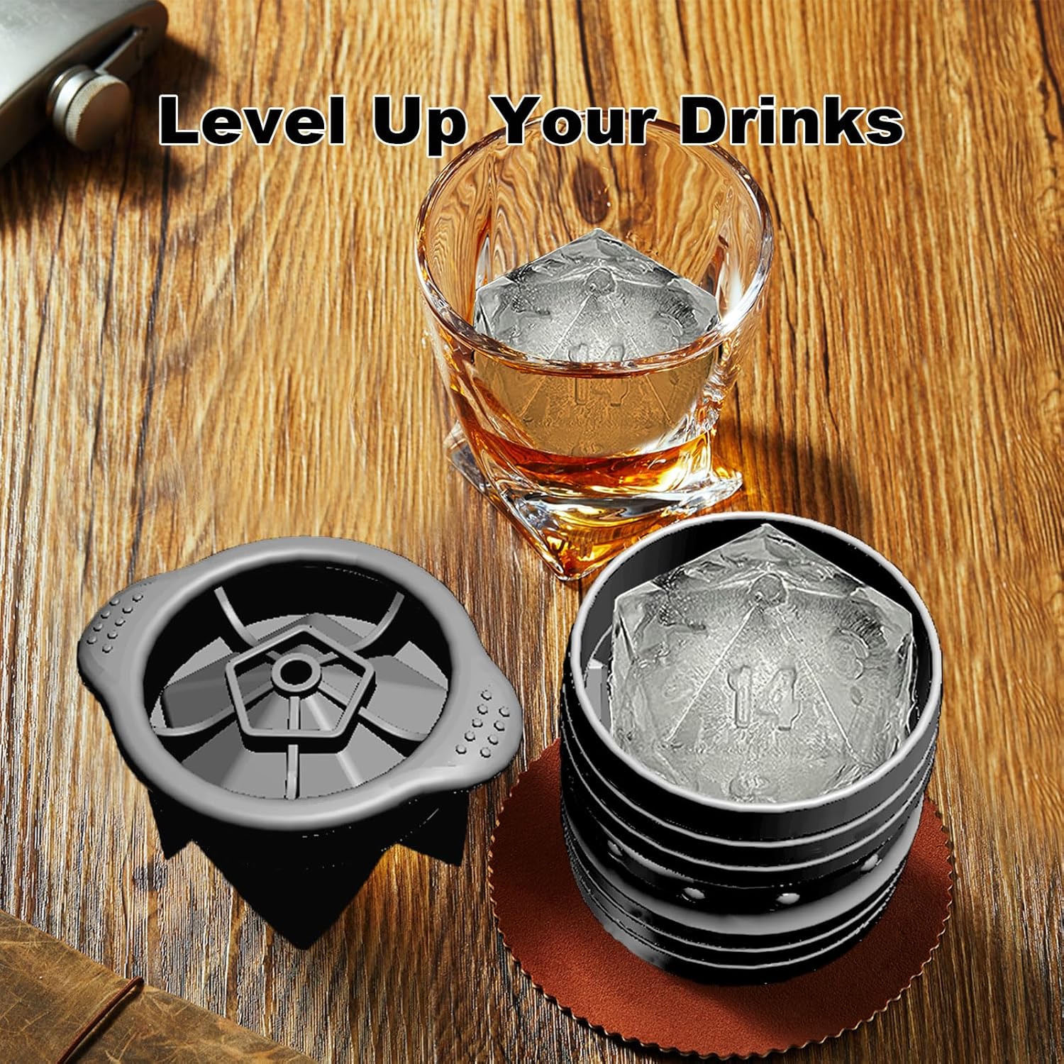 D20 Dice Ice Mold for DND Game - Silicone Mold Tray 리뷰 및 가격