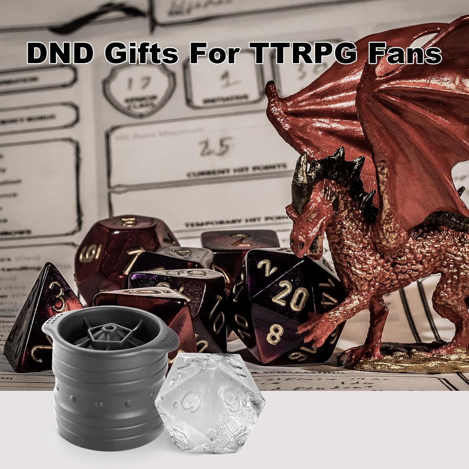 D20 Dice Ice Mold for DND Game - Silicone Mold Tray 리뷰 및 가격