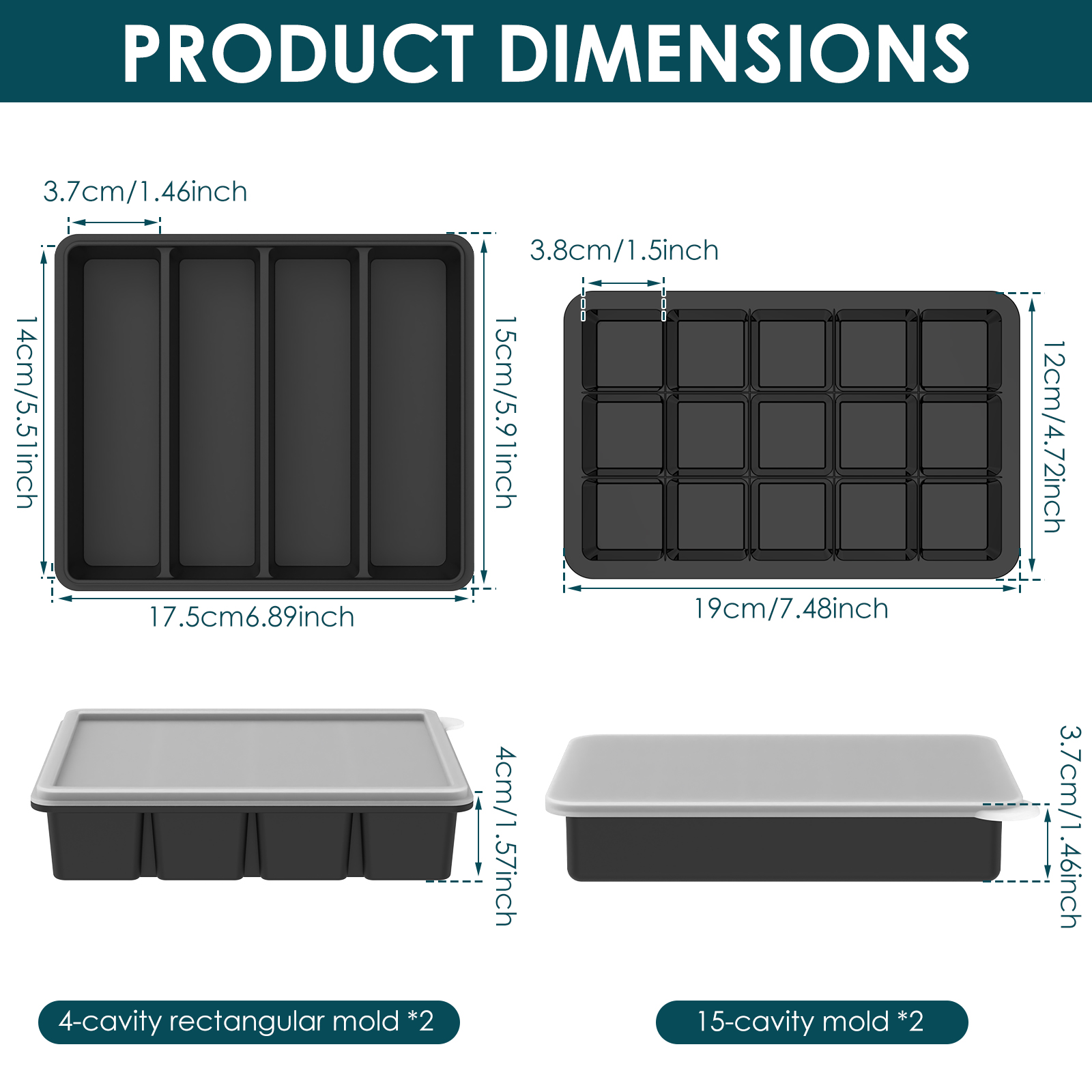 4 Pack Silicone Freezer Tray w - Serving Tray Mold 리뷰 및 가격