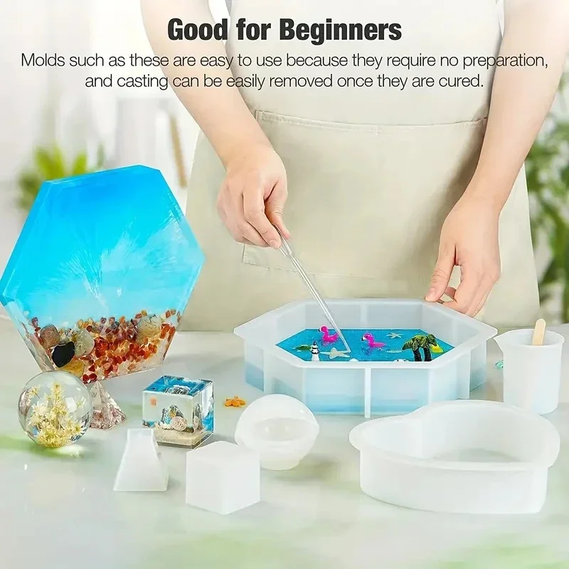 3/7pc Large Silicone Resin Mol - Flower Preservation Resin 리뷰 및 가격