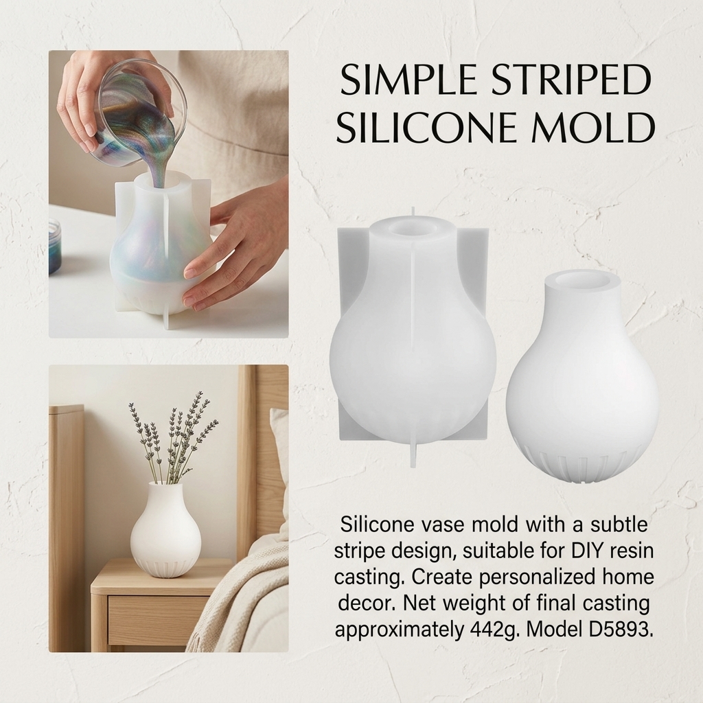Silicone Vase Mold with Stripe - Resin Craft Ideas 리뷰 및 가격