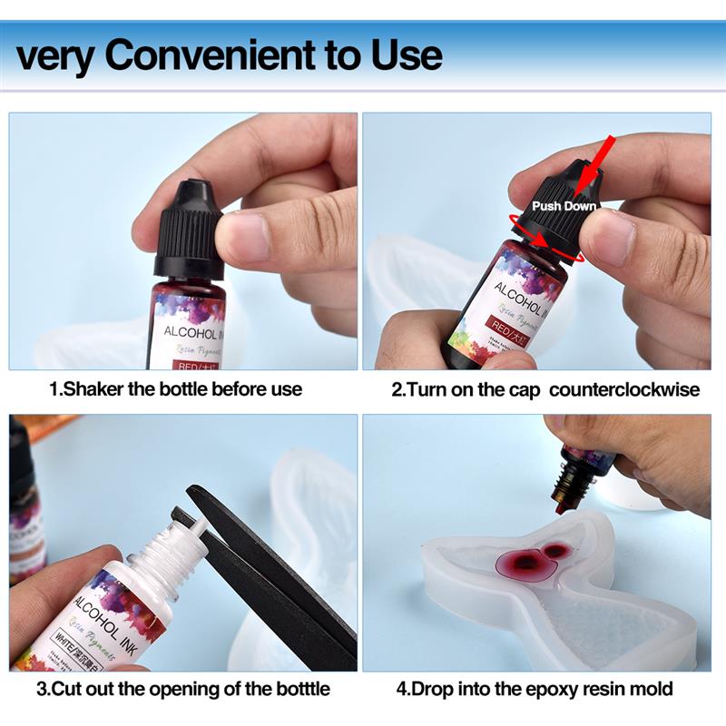 24 Colors/Set 10ml Art Ink Alc - Resin Dye Alcohol 리뷰 및 가격