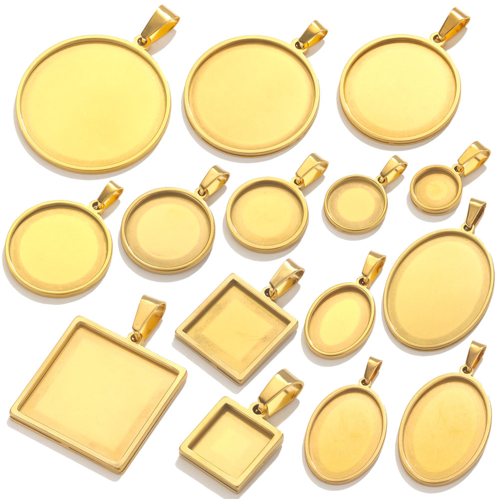 5pcs Stainless Steel Pendant C - Bezels Set Pendant 리뷰 및 가격