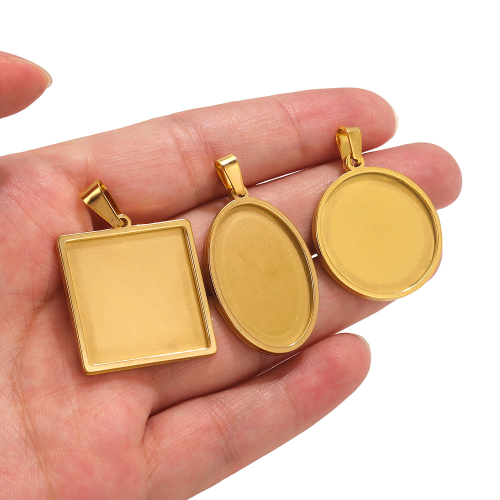 5pcs Stainless Steel Pendant C - Bezels Set Pendant 리뷰 및 가격