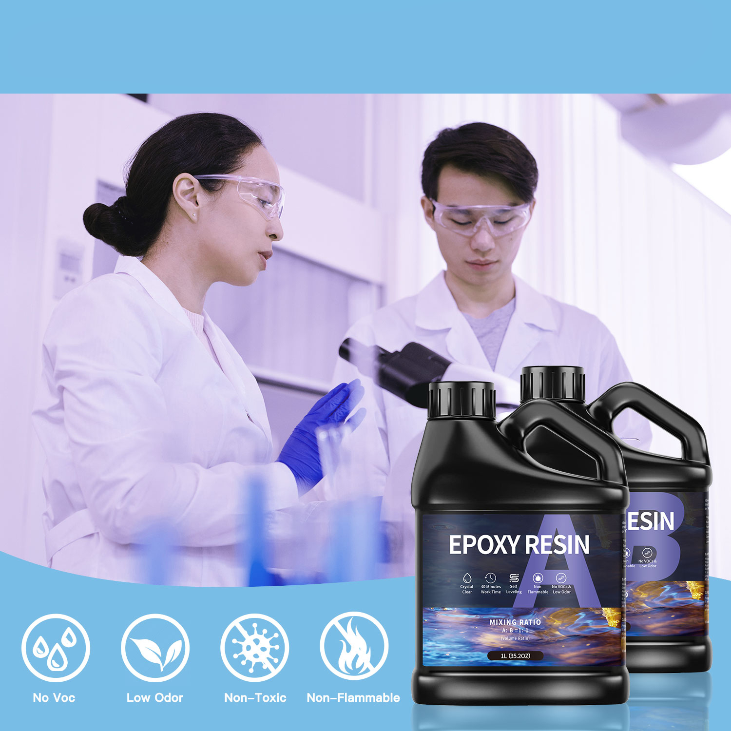 500g/1000g  AB Epoxy Resin Glu - Epoxy Uv Resin Kit 리뷰 및 가격