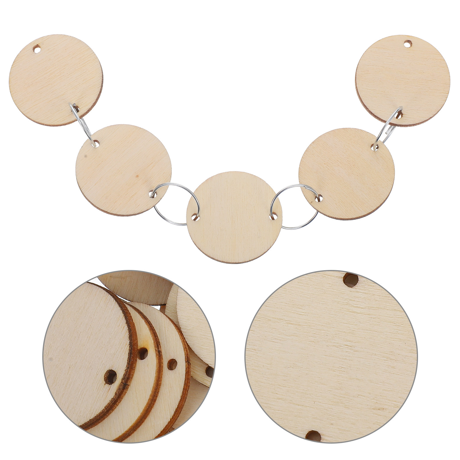 100Pcs Round Wood Chips Calend - Wood Ring Blank 리뷰 및 가격