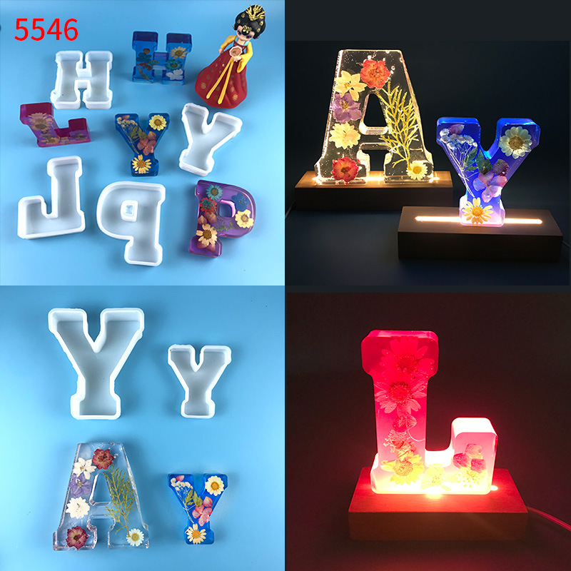 1pc A-Z Letter Silicone Molds  - Resin Craft Ideas 리뷰 및 가격