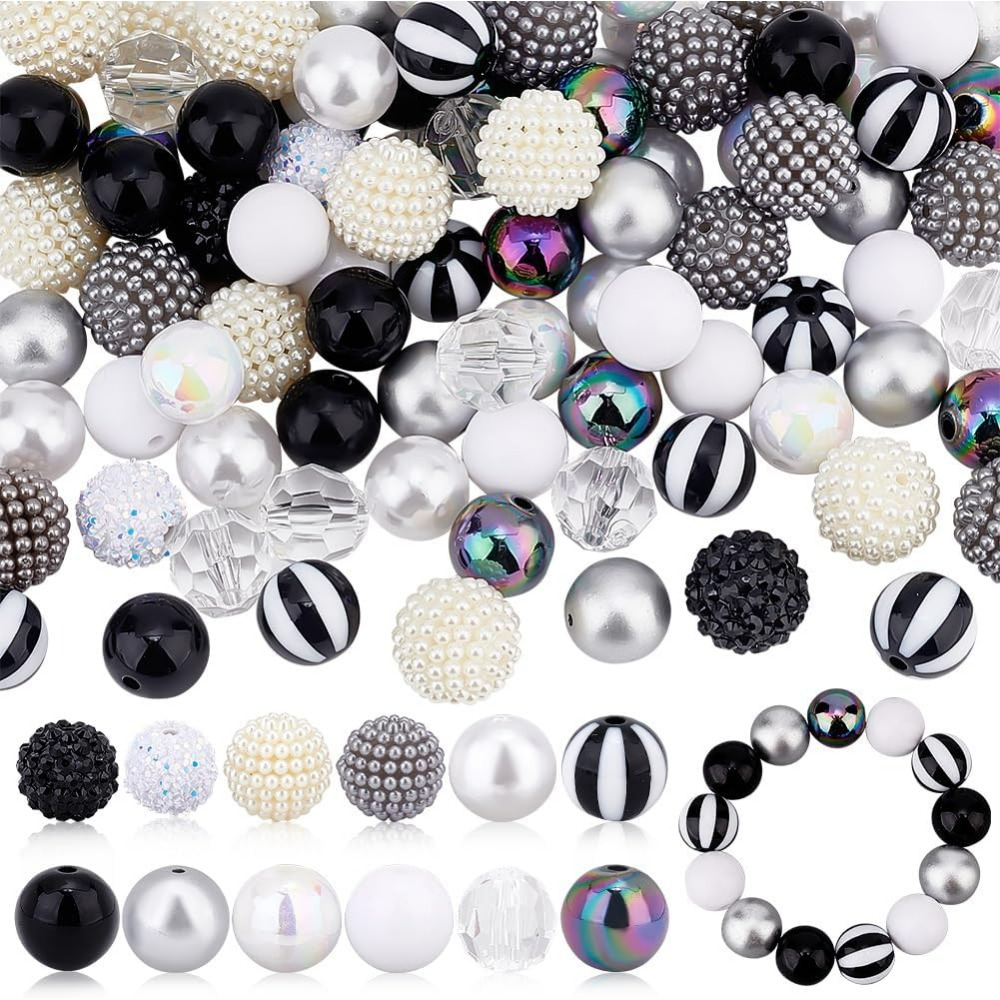 106pcs Chunky Beads 12 Styles  - Resin Crafts 리뷰 및 가격