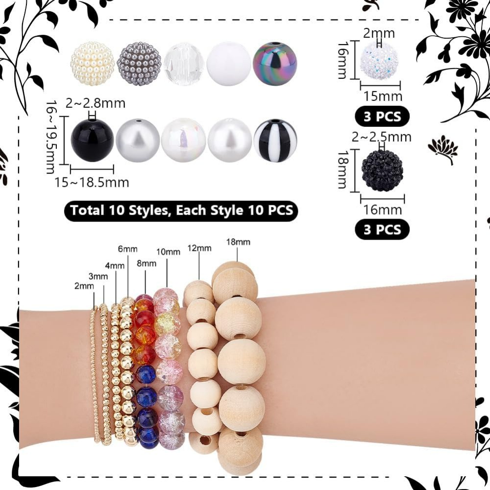 106pcs Chunky Beads 12 Styles  - Resin Crafts 리뷰 및 가격