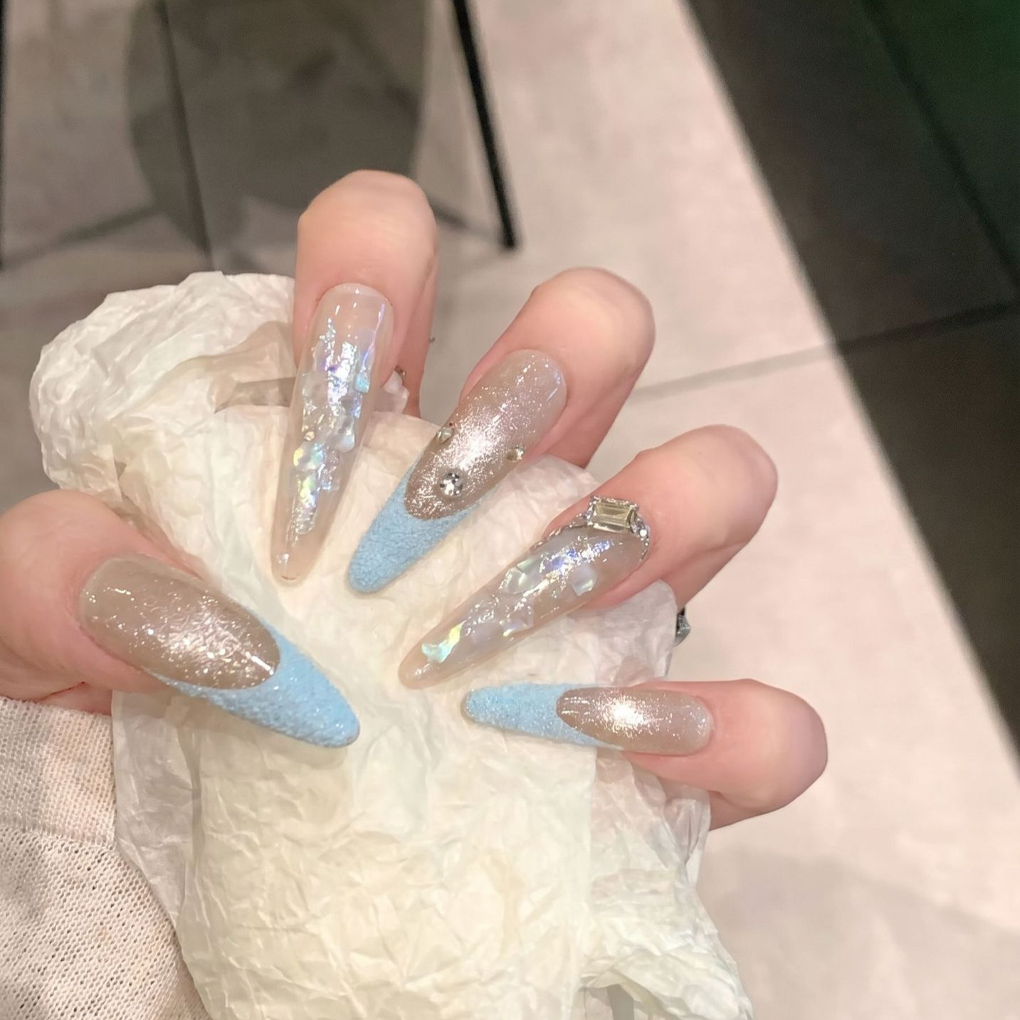 Press On Nails 10PCS Purple Fa - Resin Craft Material 리뷰 및 가격