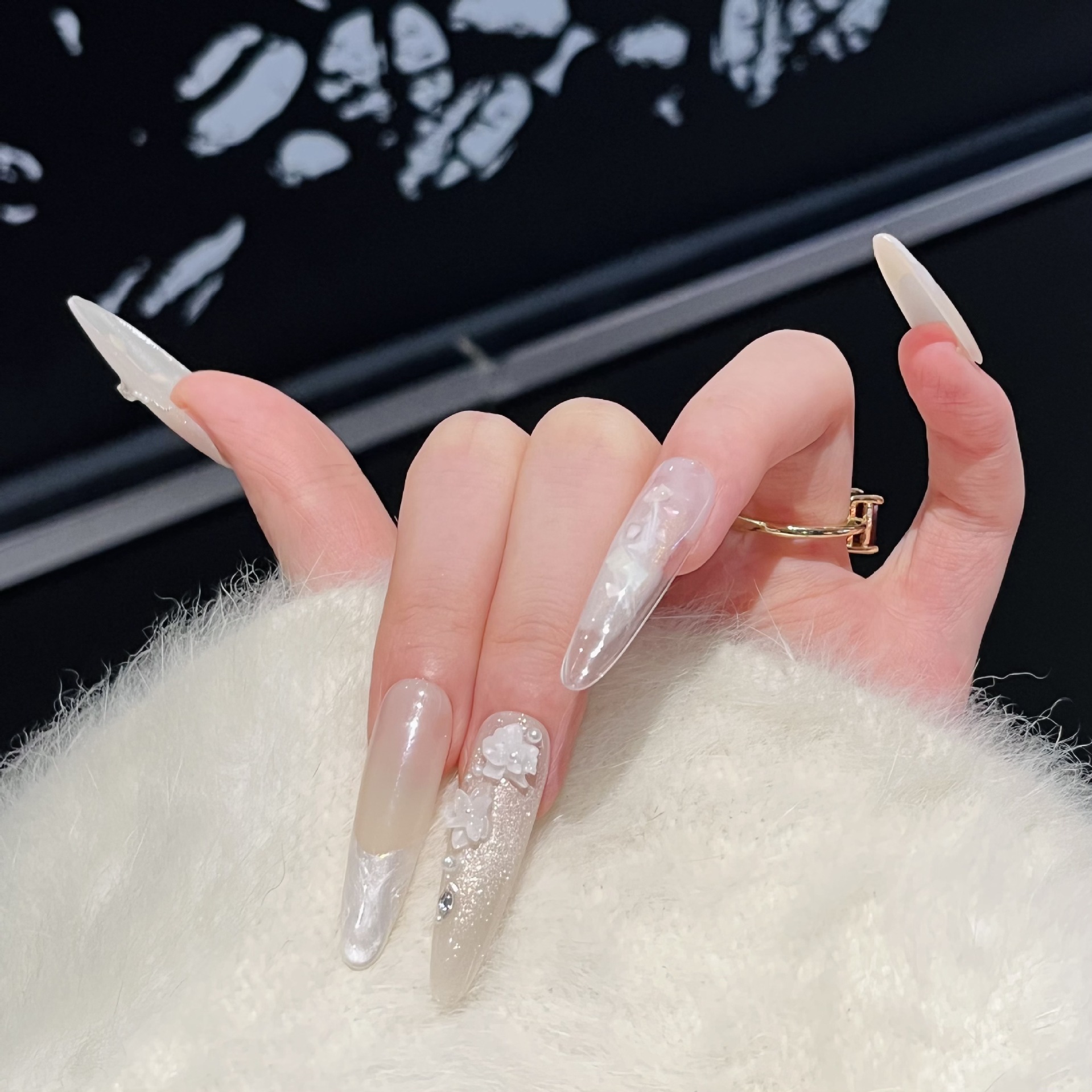 Press On Nails 10PCS Purple Fa - Resin Craft Material 리뷰 및 가격