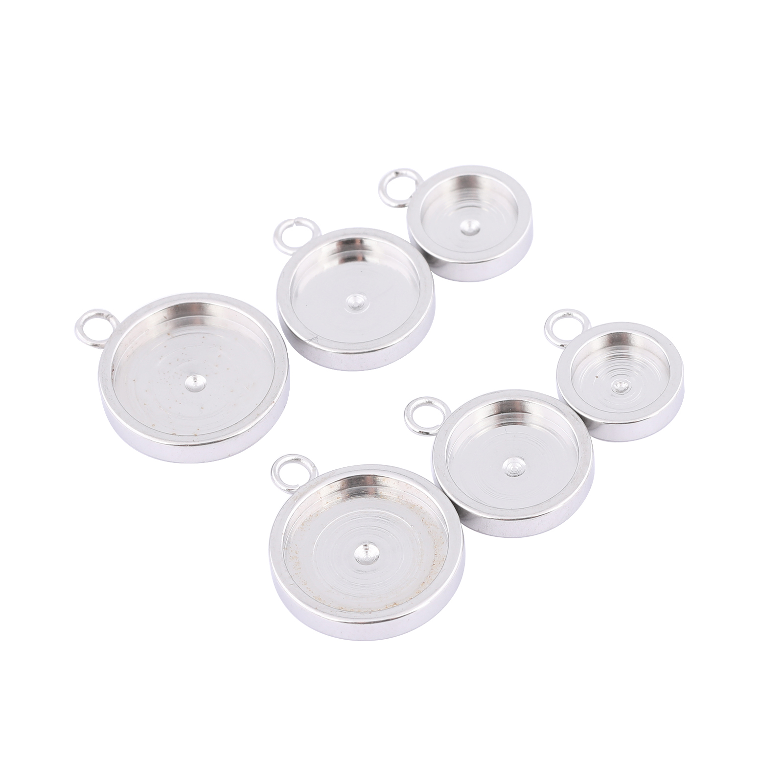 20pcs Stainless Steel 6mm 8mm  - Bezels Set Pendant 리뷰 및 가격