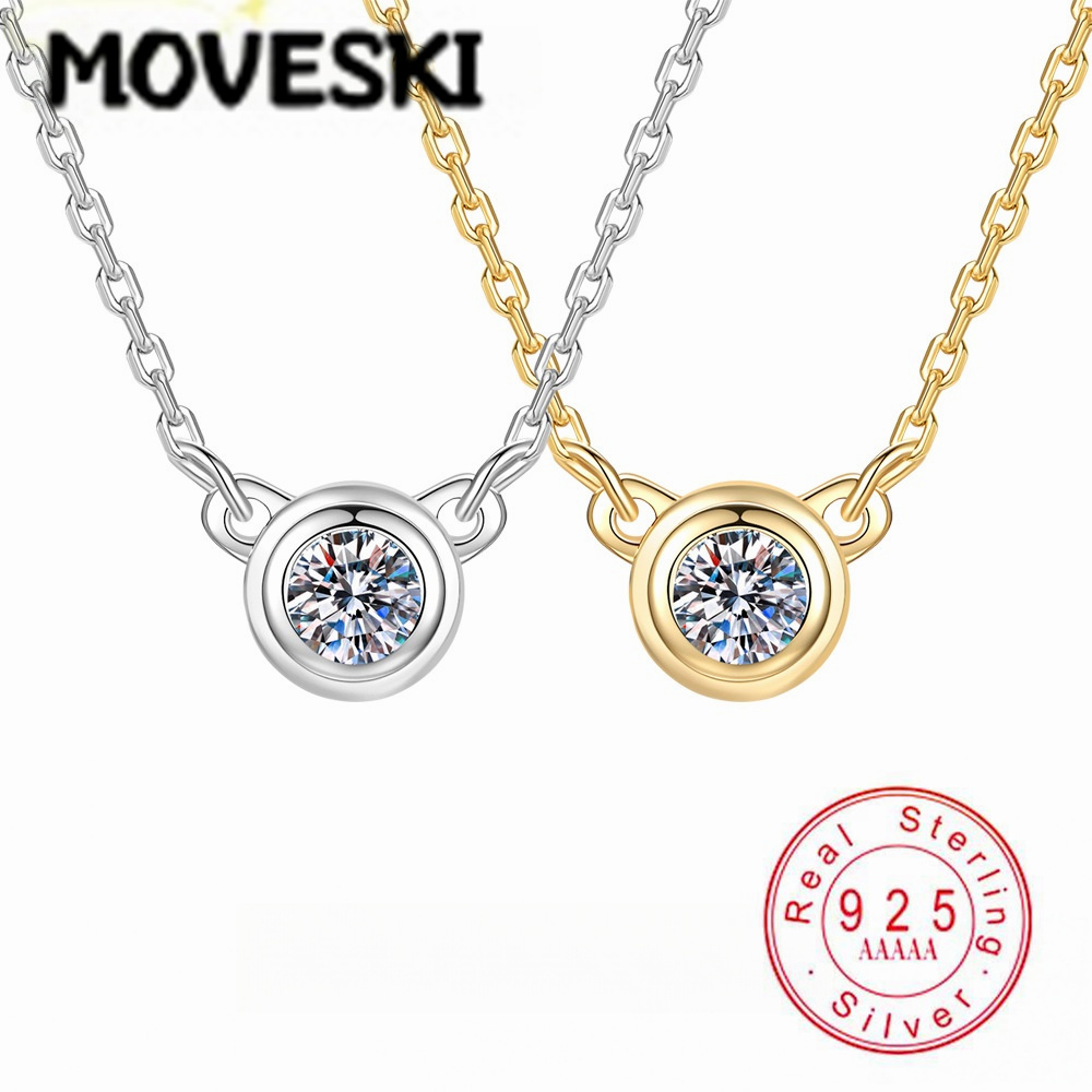 S925 Sterling Silver Moissanit - Bezels Set Pendant 리뷰 및 가격