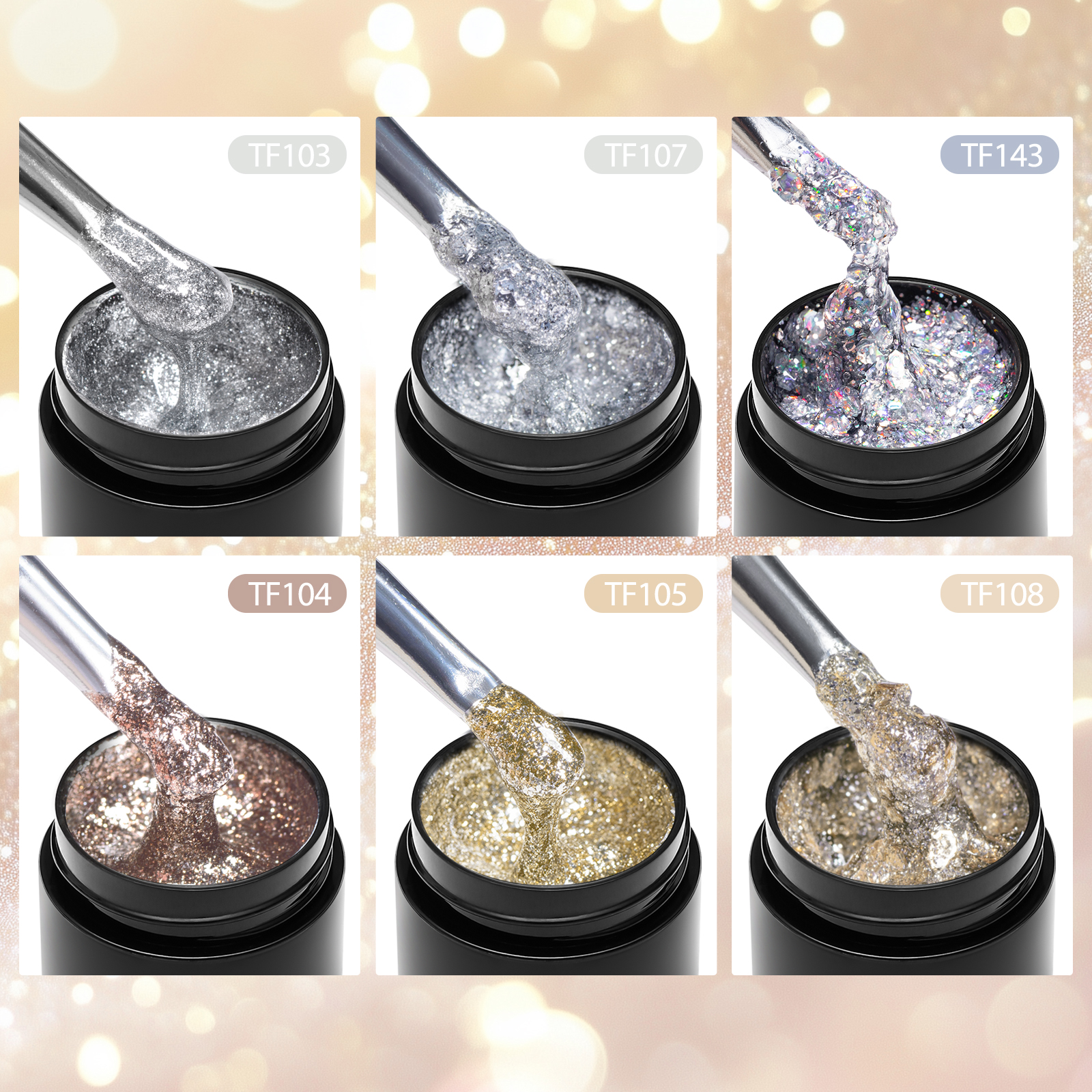 7PCS/SET Glitter Nail Polish,S - Resin Glitter Pack 리뷰 및 가격