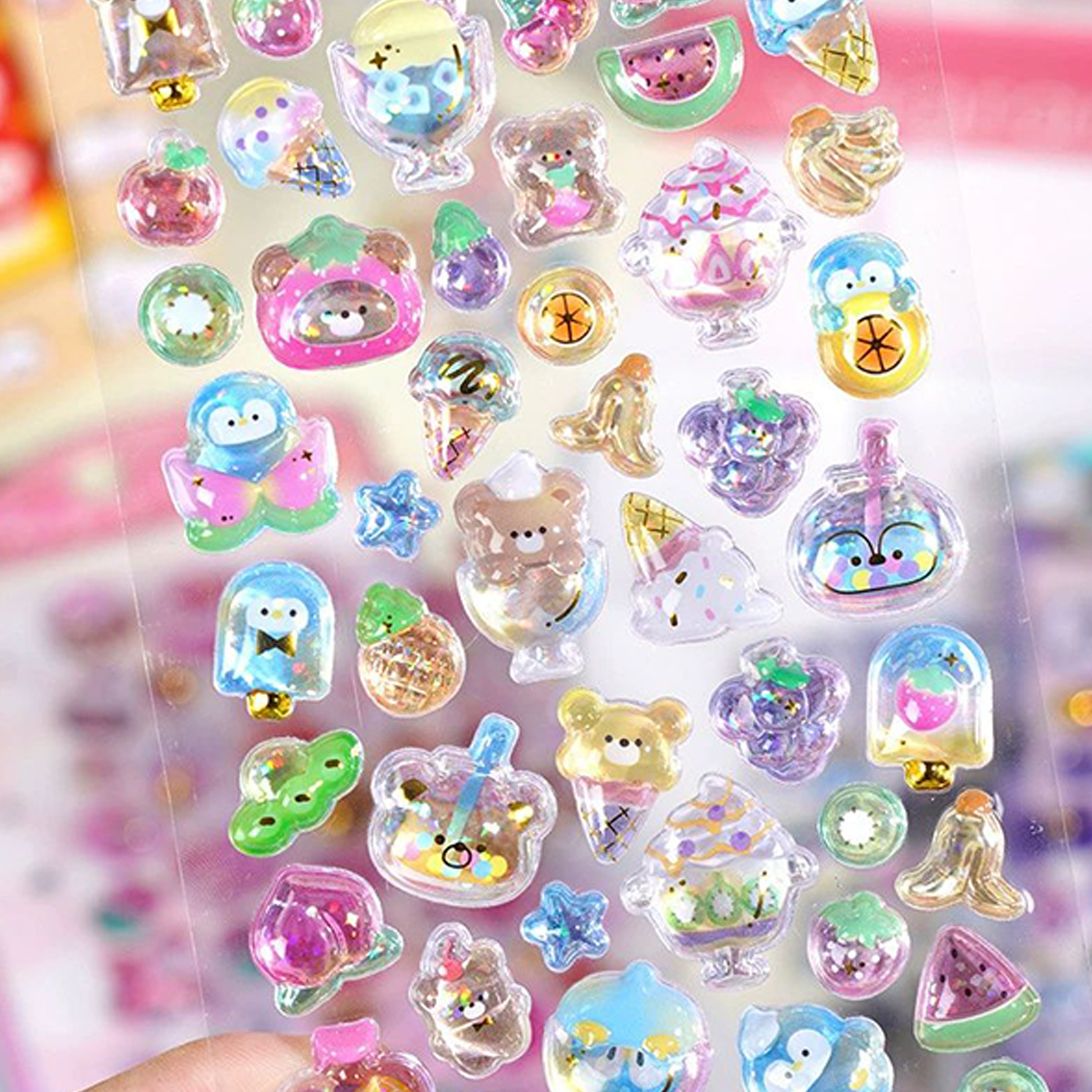 Cute Animal Sticker Pack 3D Sp - Resin Glitter Pack 리뷰 및 가격