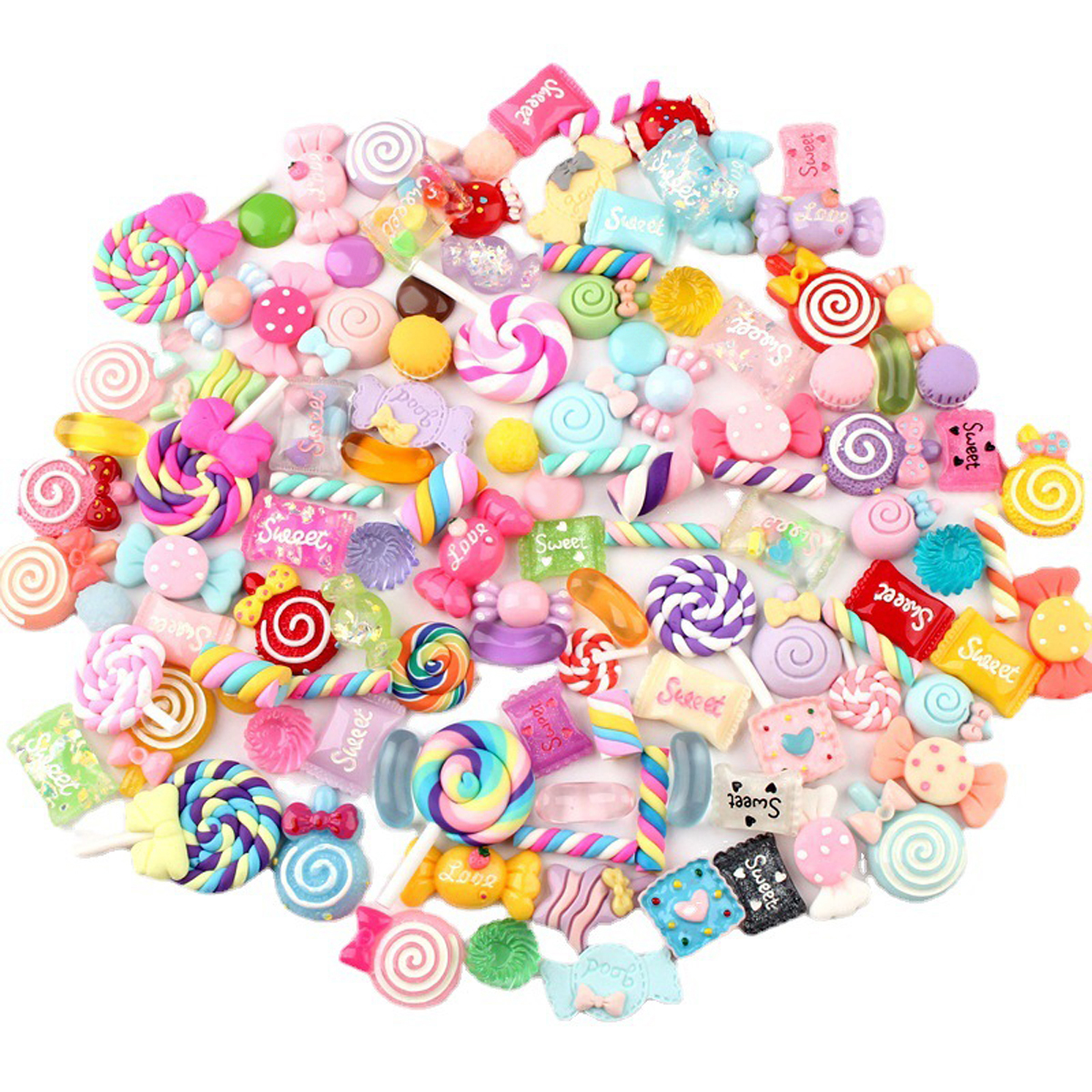 30pcs Random Candy Slime Charm - Resin Craft Supplies 리뷰 및 가격