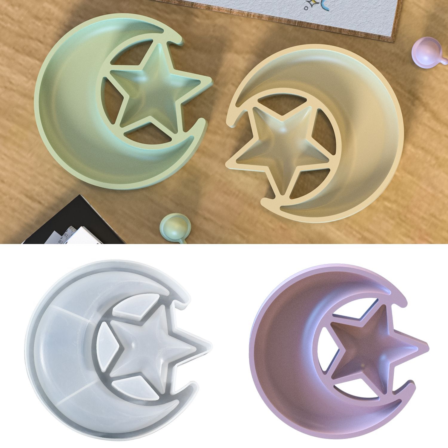 DIY epoxy resin mold star and  - Silicone Mold Tray 리뷰 및 가격