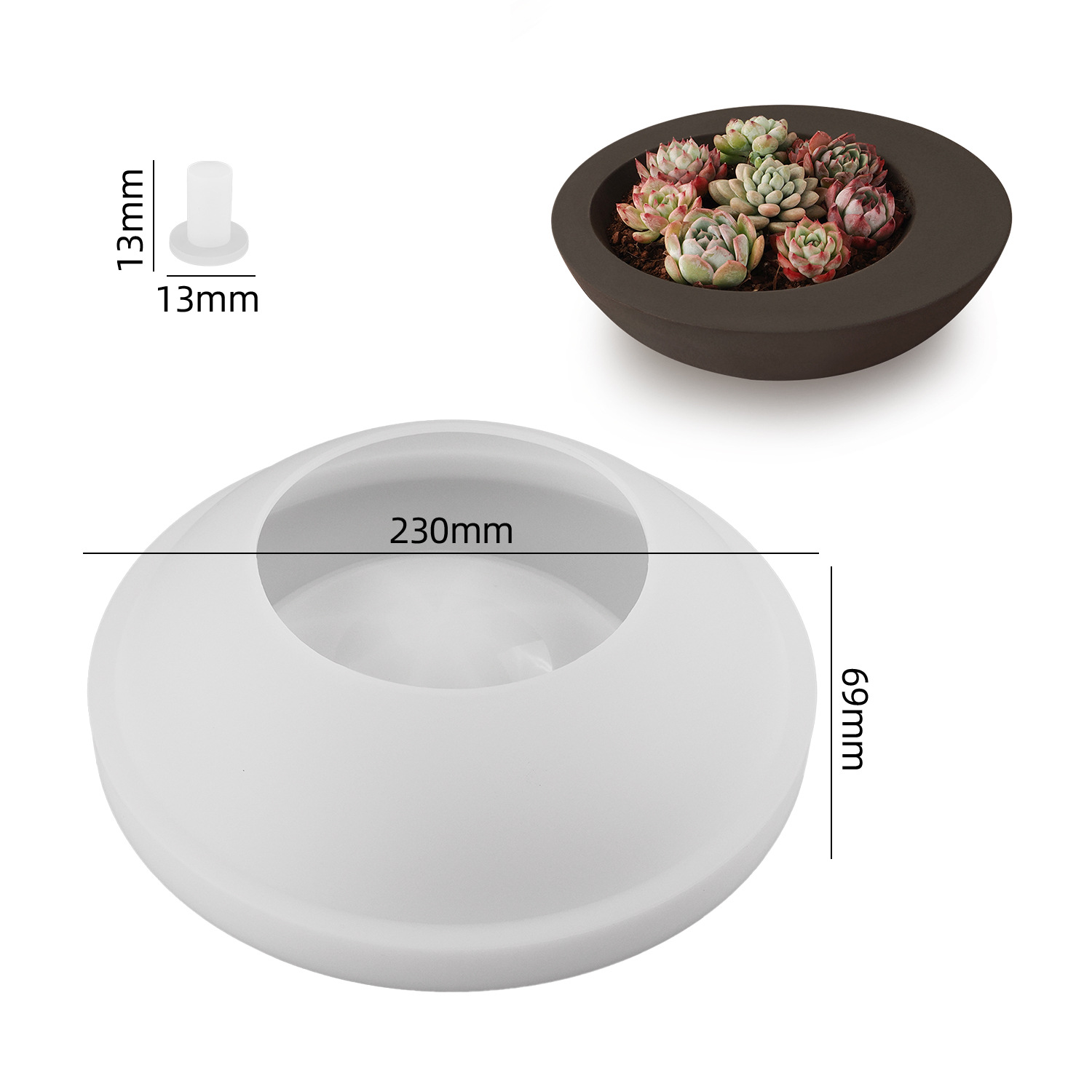 1pc Irregular Round Bowl-Shape - Coaster Mold Round 리뷰 및 가격
