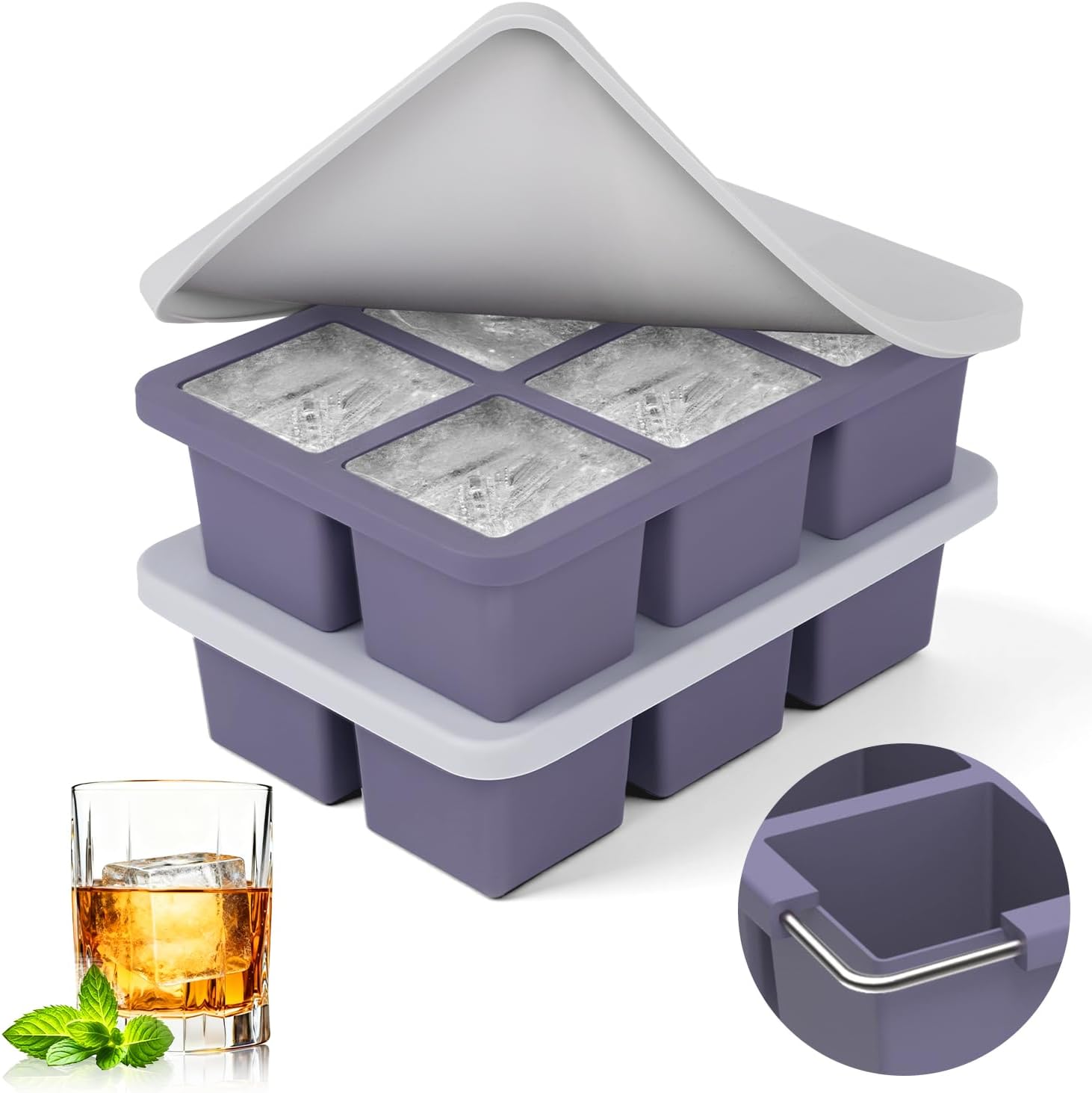 2pack Large Silicone Ice Cube  - Silicone Mold Tray 리뷰 및 가격